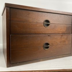 Vintage Mid Century Modern Sewing Box Cabinet Chest