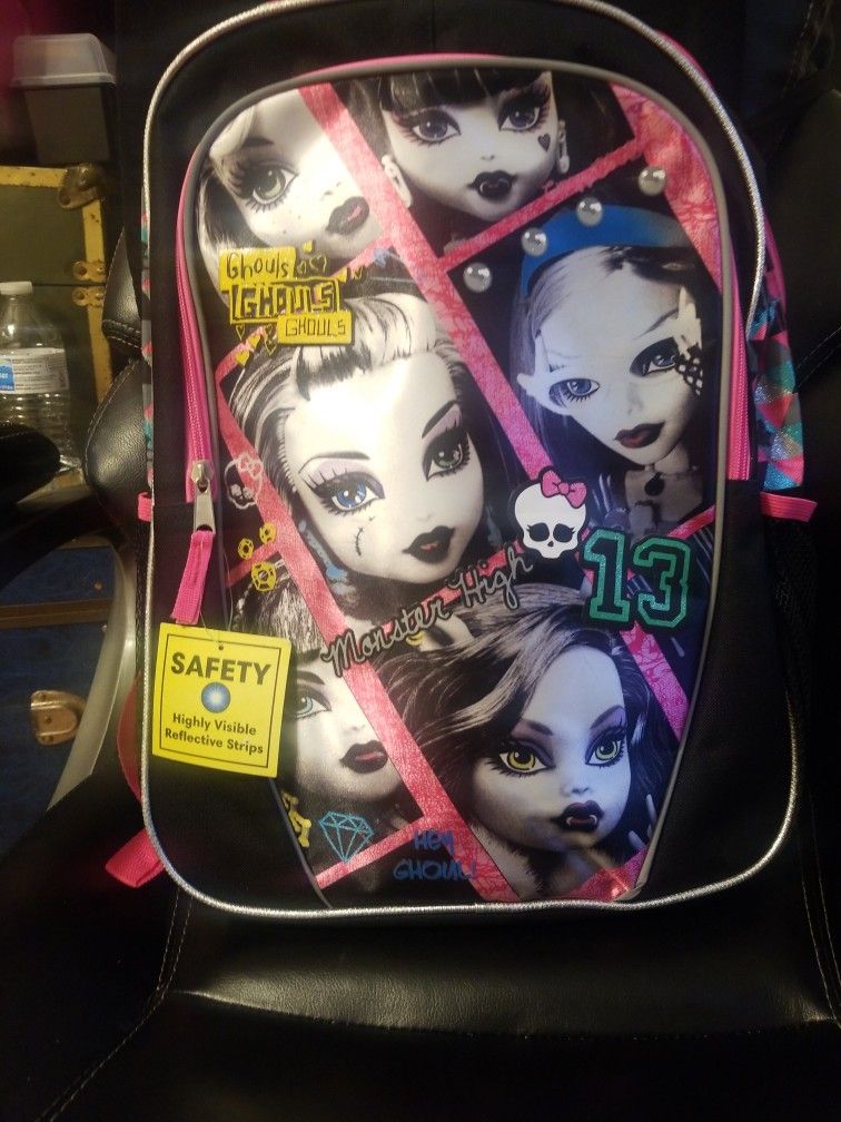 REFLECTOR STRIPE MONSTER HIGH BACKPACK