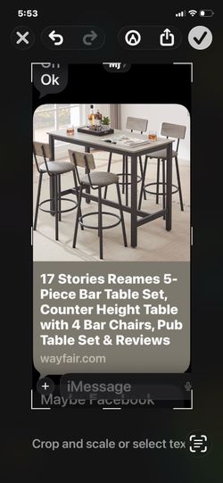 Almost new modern bar table