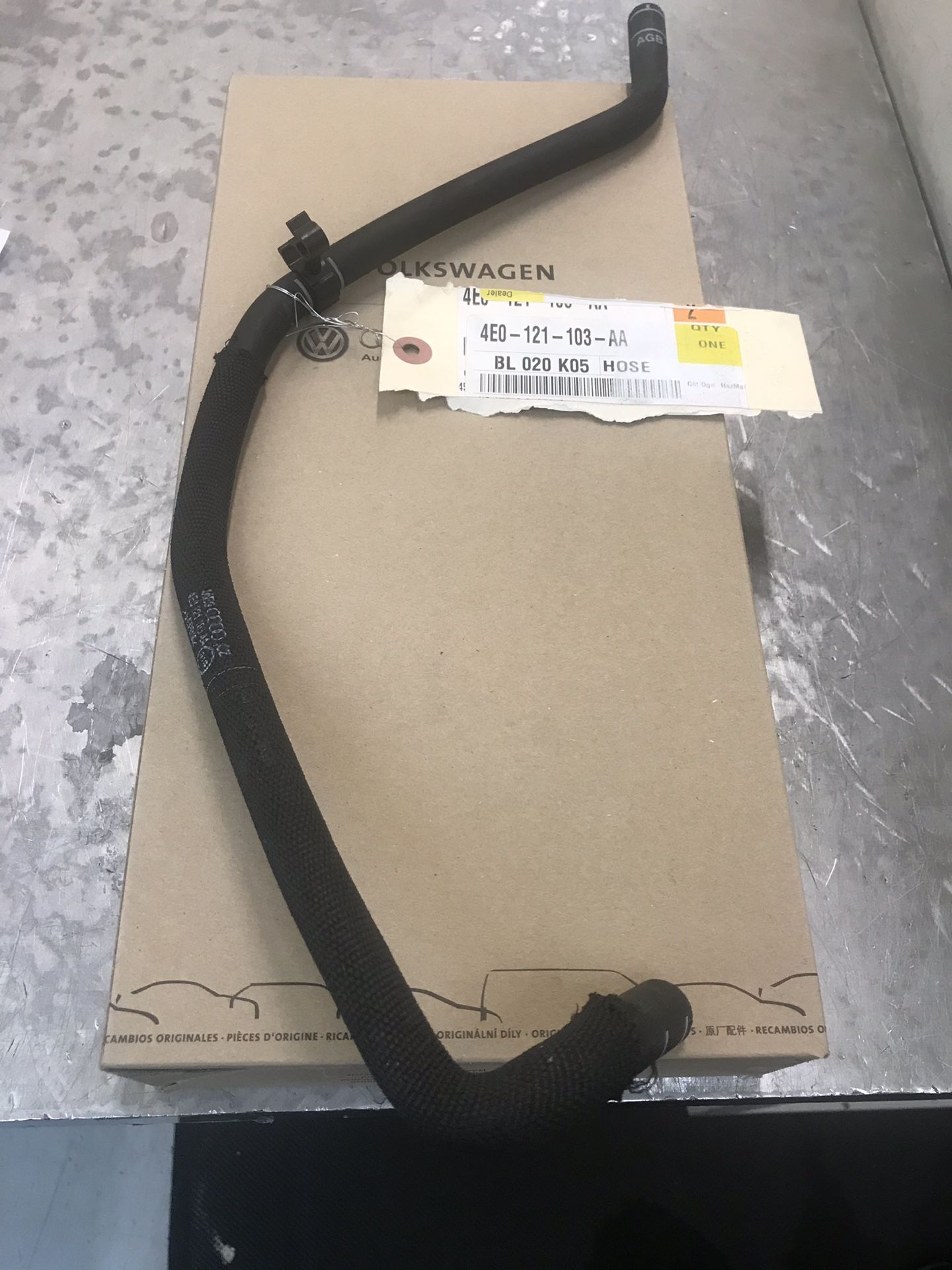 Audi A8/S8 Coolant Hose 4E0-121-103-AA