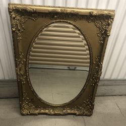 Price Reduced July 4 holiday weekend!  Antique Beveled Glass Mirror with Gold Wood Frame