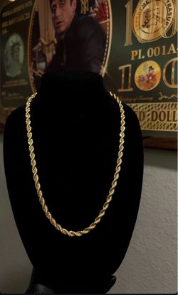 Gold Rope Chain Necklace