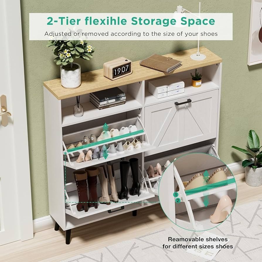 Shoe Cabinet With Shelves 