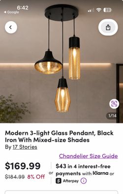 Nib 3 light pendant chandelier