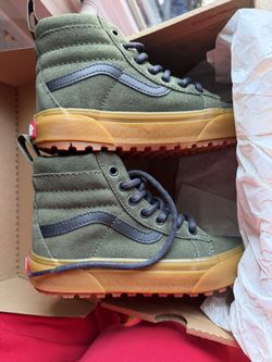 NEW Vans Sk8-Hi MTE KIDS Size: 1 Waterproof Grape Leaf Green Hiking Shoes Boot
