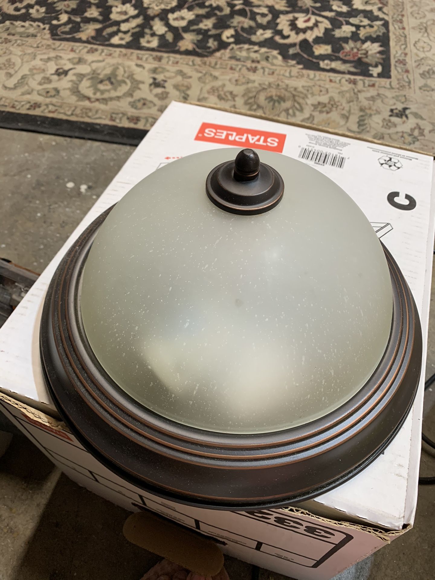 2-Bulb 11” Light Fixture for Ceiling (Oil Rubbed Bronze finish)