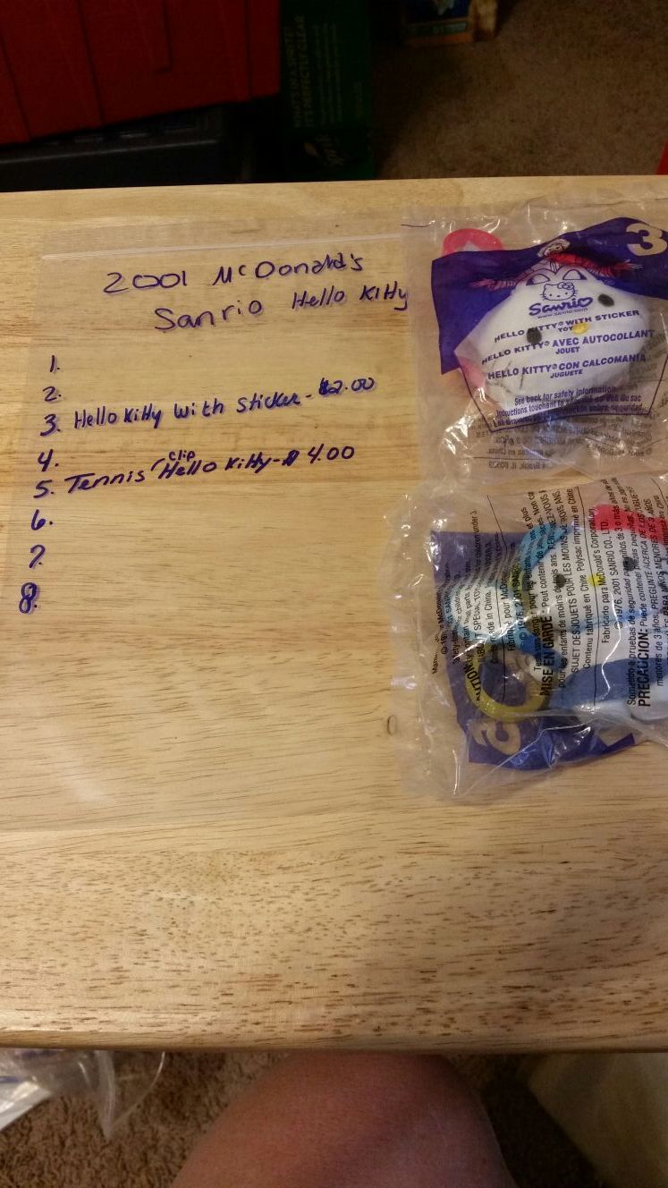 2001 McDonald's Sanrio hello kitty toys