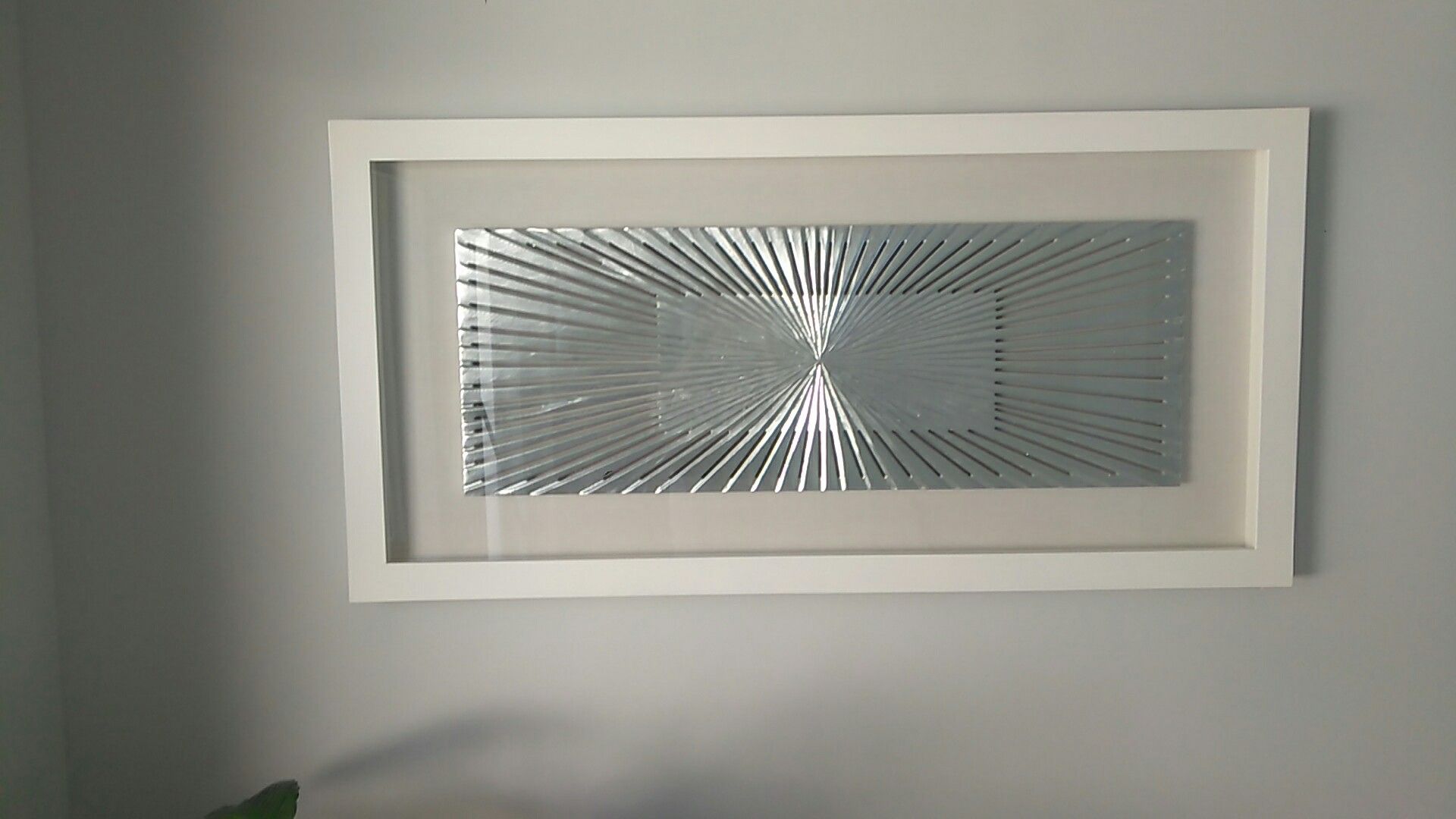 Z gallerie silver flare it wall art framed zgallerie