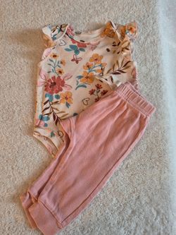 Baby Girl, Floral Top and Pants Set, 3-6 mo