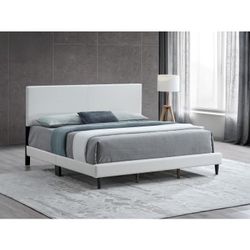 Upholstered Platform Bed With Mattress 