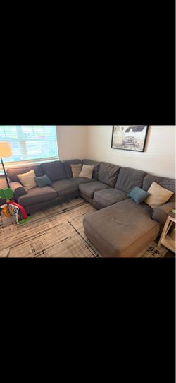 Gray sections couch
