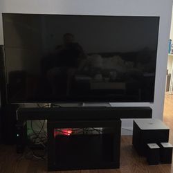 Vizeo 55" TV with Sound Bar/ Surround