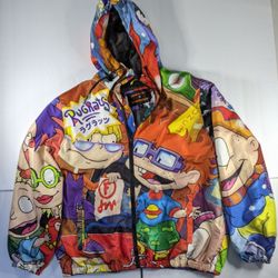 Members Only Nickelodeon Rugrats Hoodie Windbreaker Jacket Size XL