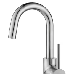 KRAUS Spot Free Oletto Single Handle Kitchen Bar Faucet in All-Brite Stainless Steel Finish, KPF-2600SFS (Pack of 1)