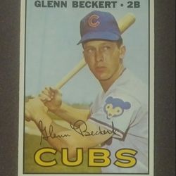 1967 Topps Glenn Beckert Chicago Cubs #296 Baseball Card Vintage Collectible Sports MLB