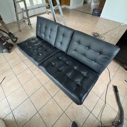 Black leather Futon 