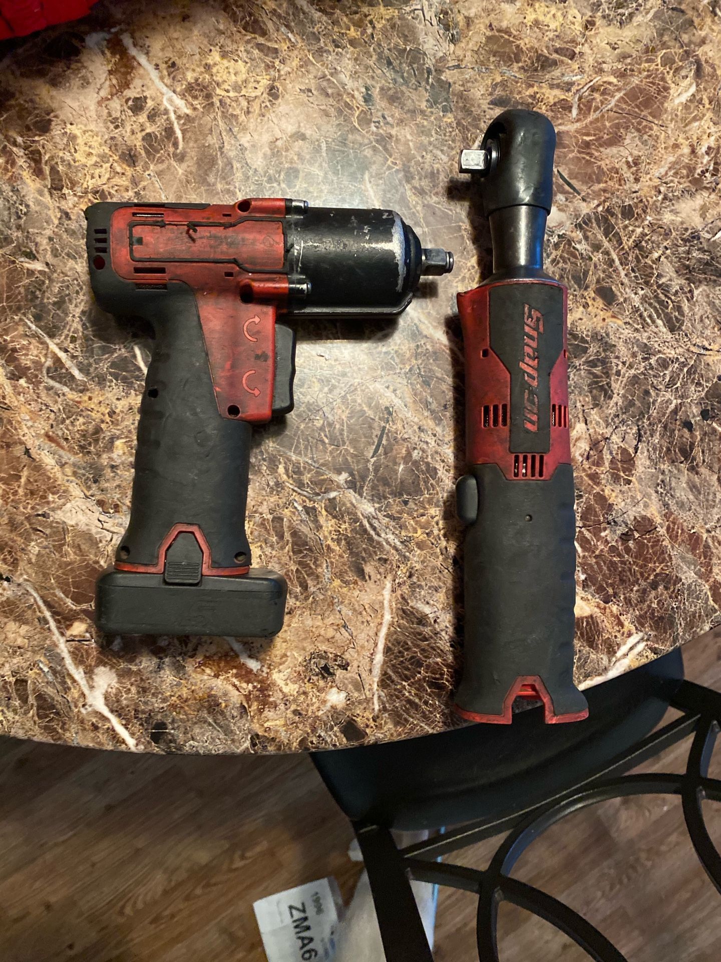 Snap on 14v 3/8 impact and 3/8 ratchet