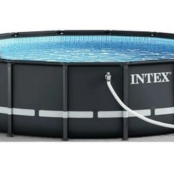 Intex 14' x 48" Inch Ultra XTR Round Frame Above Pool w/ Pump & Ladder