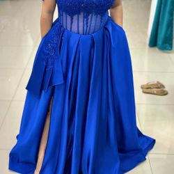 Royal Blue Dress Size 18 Used 1 Time