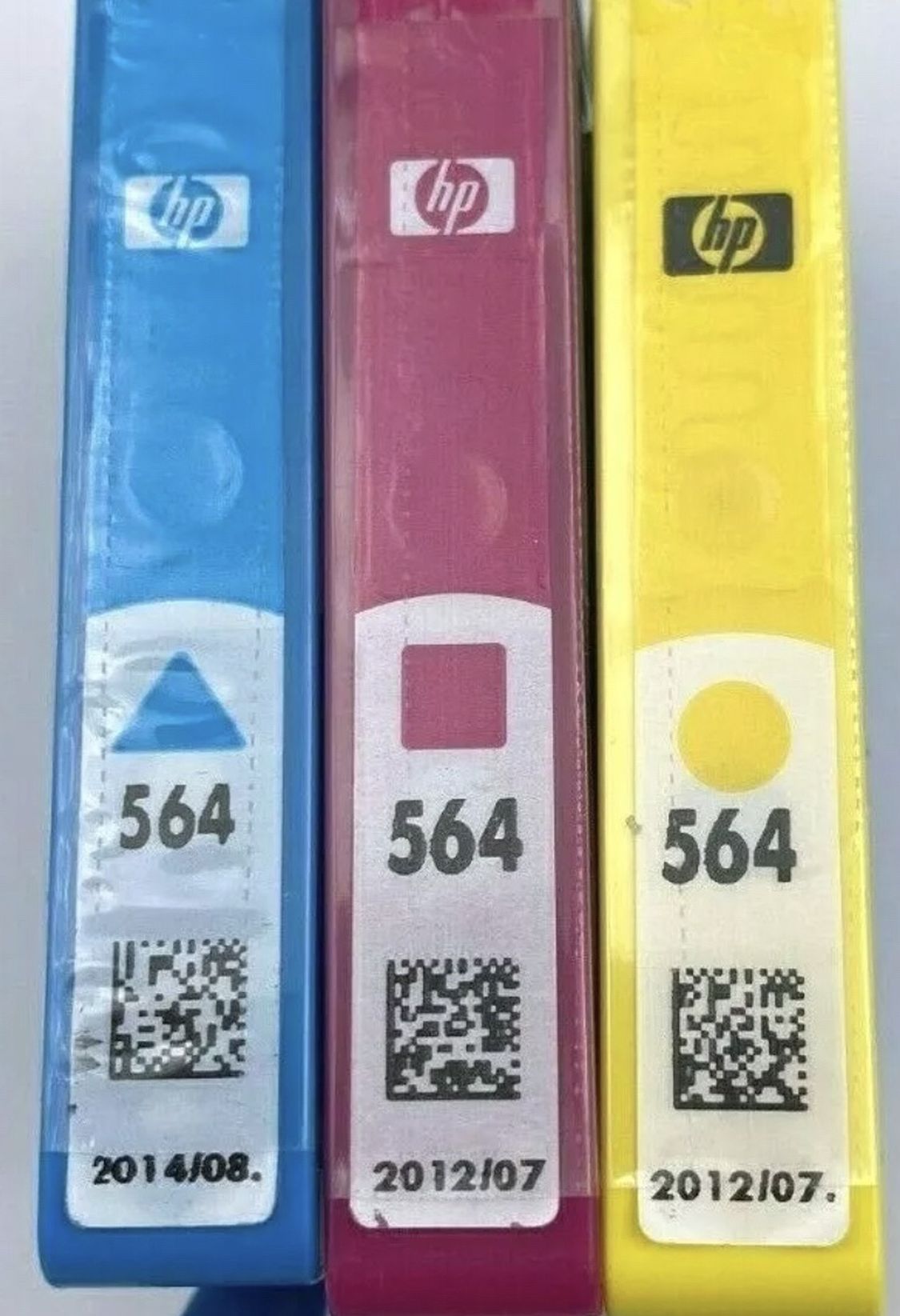 HP 564 Tri-Color Ink Cartridges Cyan Magenta Yellow N9H57FN Genuine Sealed New