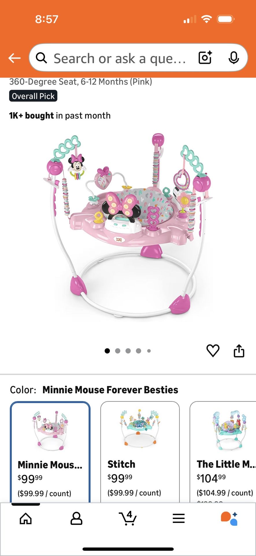 Minnie Mouse Baby Jumper Bouncer