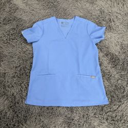 Small FIGS Light Blue Casma Scrub Top