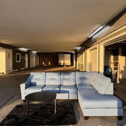 Light Blue Ashley Sectional Couch 