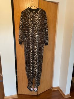 Leopard Print Adult PJ Onsie