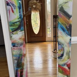 Tempered Art Glass Hand Painted Mirror 