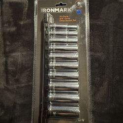 IRONMARK 10-Piece 3/8" Drive Deep Socket Set