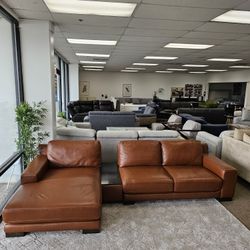 100% Real Leather Sofa-Darrium 