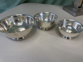 Gotham Y0779 - YC778 - K23 (Set Of 3) Silver Bowl Sets