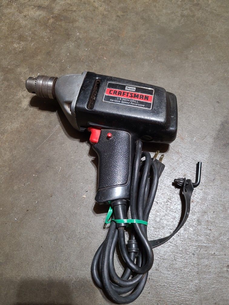 Working Craftsman 3/8 Variable Speed Reversible Drill