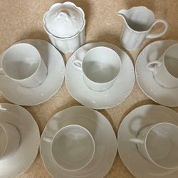 Rosenthal White Porcelain 15 Piece Demitasse Set