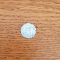 Vintage 1957 Uncle Sam Play Nickel Token Falsa Pecunia