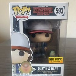 VAULTED EXCLUSIVE Dustin & Dart Stranger Things Funko Pop #593 Television Topic