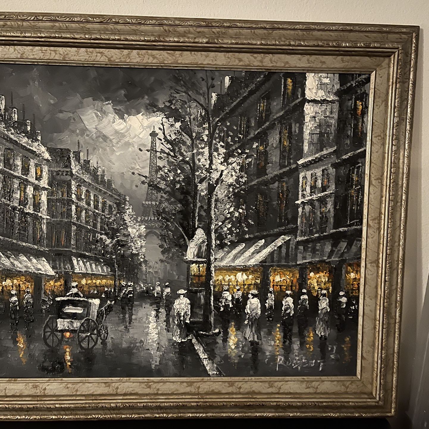 oil painting paris night $45