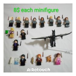 8$eachLEGO Harry Potter Minifigures with Accessories