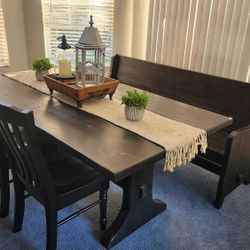 Dining Table With Chairs & Bench 
