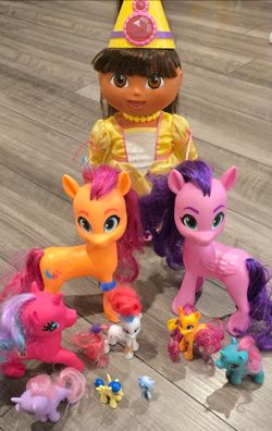Dora the Explorer and My Little Pony Toy Lot