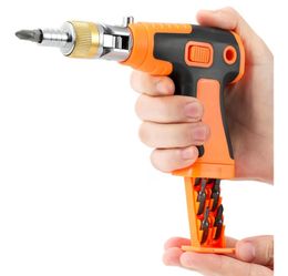 Ratcheting Screwdriver Set with Alloy Bits, 180° Rotatable Head, Dual-Direction, Multi-Angle Adjustment – Portable, Ergonomic Design – KeenWise Tactic