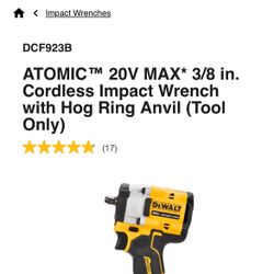 Dewalt 20v 3/8 Impact Wench Driver 