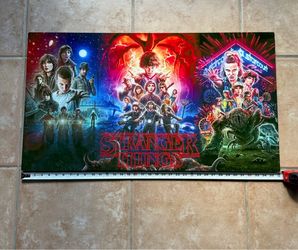 Stranger Things Custom Metal Art Poster Size 36” x 20”