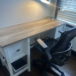 Desk & Chair And Lamp 