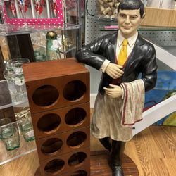 Vintage 33" Waiter 10 bottle wine bottle holder