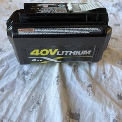 Ryobi 40v 6AH Battery 