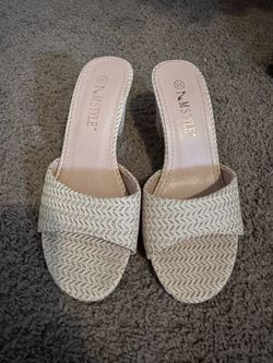 NM Style Glitter Slide Sandals Size 35