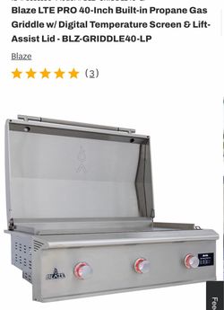 Blaze LTE PRO 40-Inch Built-In natural Gas Griddle