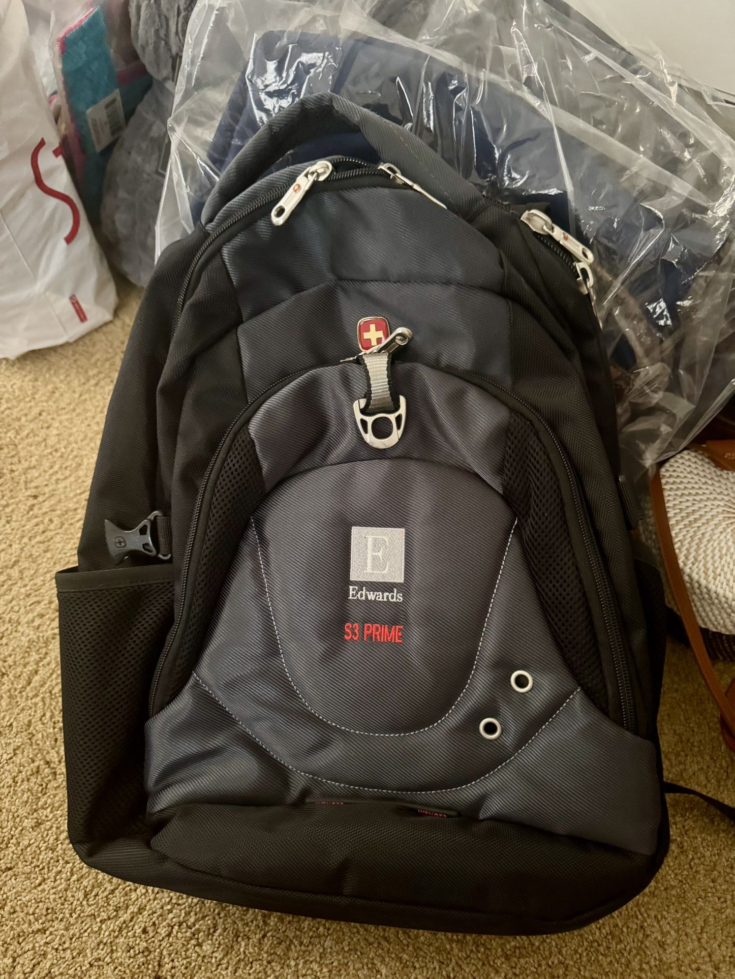 SwissGear Laptop Black Gray Travel Backpack