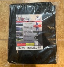 6ftx20ft Heavy Duty Black Mesh Tarp 